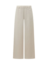 EXTERIOR - Pantaloni Palazzo con Vita Elasticizzata - Bianco - LIDIASHOPPING® - Official Website