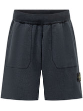 STONE ISLAND - Knit Bermuda Shorts with Patch Pockets - Blue - LIDIASHOPPING® - Official Website