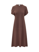 ALPHA STUDIO - Abito Midi con Maniche Corte - Marrone - LIDIASHOPPING® - Official Website