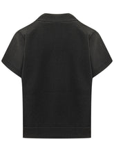 ALPHA STUDIO - Polo con Maniche Kimono e Ricamo - Nero - LIDIASHOPPING® - Official Website
