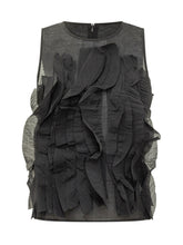 ALPHA STUDIO - Canotta Trasparente con Rouches - Nero - LIDIASHOPPING® - Official Website