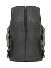 ALPHA STUDIO - Canotta Trasparente con Rouches - Nero - LIDIASHOPPING® - Official Website
