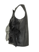 ALPHA STUDIO - Canotta Trasparente con Rouches - Nero - LIDIASHOPPING® - Official Website