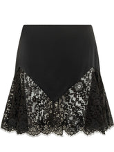 STELLA MCCARTNEY - Gonna con Inserto in Pizzo - Nero - LIDIASHOPPING® - Official Website