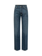 STELLA MCCARTNEY - Jeans a Gamba Ampia con Ricamo - Blu - LIDIASHOPPING® - Official Website