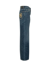 STELLA MCCARTNEY - Jeans a Gamba Ampia con Ricamo - Blu - LIDIASHOPPING® - Official Website