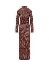 STELLA MCCARTNEY - Abito Lungo a Pois con Collo Alto - Rosso - LIDIASHOPPING® - Official Website