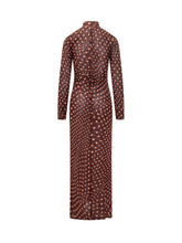 STELLA MCCARTNEY - Abito Lungo a Pois con Collo Alto - Rosso - LIDIASHOPPING® - Official Website