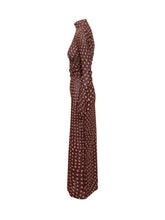 STELLA MCCARTNEY - Abito Lungo a Pois con Collo Alto - Rosso - LIDIASHOPPING® - Official Website