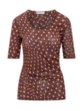 STELLA MCCARTNEY - Top with Polka Dot Print and Draping - Red - LIDIASHOPPING® - Official Website