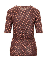 STELLA MCCARTNEY - Top with Polka Dot Print and Draping - Red - LIDIASHOPPING® - Official Website
