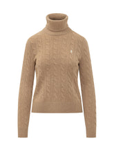 POLO RALPH LAUREN - Maglia Dolcevita a Trecce - Beige - LIDIASHOPPING® - Official Website