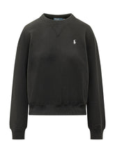 POLO RALPH LAUREN - Felpa Girocollo con Ricamo Logo - Nero - LIDIASHOPPING® - Official Website
