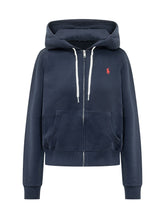 POLO RALPH LAUREN - Felpa Full Zip con Cappuccio - Blu - LIDIASHOPPING® - Official Website
