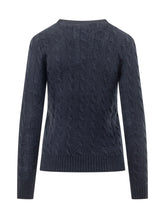 POLO RALPH LAUREN - Julianna V Neck Pullover - Blue - LIDIASHOPPING® - Official Website