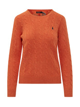 POLO RALPH LAUREN - Pullover Julianna a Trecce - Arancione - LIDIASHOPPING® - Official Website
