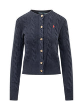 POLO RALPH LAUREN - Cable Knit Buttoned Cardigan - Blue - LIDIASHOPPING® - Official Website