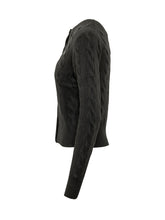 POLO RALPH LAUREN - Cardigan a Trecce con Bottoni - Nero - LIDIASHOPPING® - Official Website