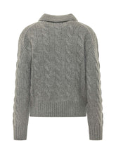POLO RALPH LAUREN - Pullover a Trecce con Colletto - Grigio - LIDIASHOPPING® - Official Website