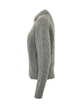 POLO RALPH LAUREN - Pullover a Trecce con Colletto - Grigio - LIDIASHOPPING® - Official Website