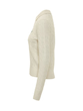 POLO RALPH LAUREN - Cable Knit Polo with Button Fastening - White - LIDIASHOPPING® - Official Website