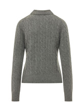 POLO RALPH LAUREN - Polo a Maniche Lunghe con Lavorazione a Trecce - Grigio - LIDIASHOPPING® - Official Website