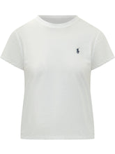 POLO RALPH LAUREN - T-shirt Girocollo con Ricamo Logo - Bianco - LIDIASHOPPING® - Official Website