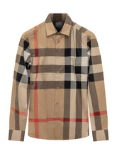 BURBERRY - Summerton Camicia Check - Beige - LIDIASHOPPING® - Official Website