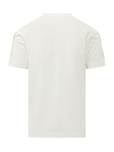 BURBERRY - T-shirt with Check Shoulder Bands - White | Lidia Shopping ® | Official Website