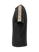 BURBERRY - T-shirt Girocollo con Nastro Spalla - Nero - LIDIASHOPPING® - Official Website