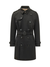 BURBERRY - Kensington Belted Trench Coat - Black - LIDIASHOPPING® - Official Website