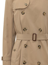 BURBERRY - Trench Kensington Doppiopetto con Cintura - Beige - LIDIASHOPPING® - Official Website