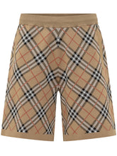 BURBERRY - Shorts Gawain con Motivo Check - Beige - LIDIASHOPPING® - Official Website