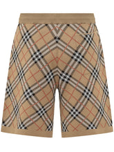 BURBERRY - Shorts Gawain con Motivo Check - Beige - LIDIASHOPPING® - Official Website