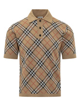 BURBERRY - Marlow Check Polo Shirt - Brown - LIDIASHOPPING® - Official Website