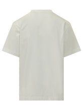 BURBERRY - T-shirt Seth con Ricamo Logo sul Petto - Bianco - LIDIASHOPPING® - Official Website
