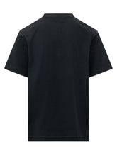 BURBERRY - T-shirt Seth con Ricamo Logo sul Petto - Blu - LIDIASHOPPING® - Official Website