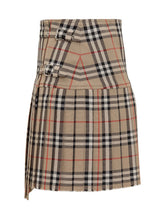 BURBERRY - Zoe Gonna Mini Check - Beige - LIDIASHOPPING® - Official Website