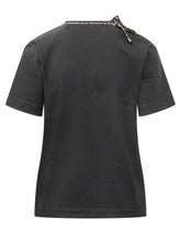 BURBERRY - Frankie Bow T-shirt con Nodo Laterale - Nero - LIDIASHOPPING® - Official Website