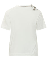 BURBERRY - Frankie Bow T-shirt con Laccetti - Bianco - LIDIASHOPPING® - Official Website