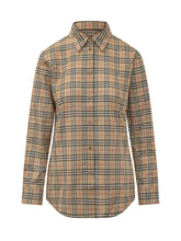 BURBERRY - Emma Camicia Check con Colletto - Beige - LIDIASHOPPING® - Official Website