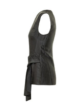 LOULOU DE SAISON - Top Drappeggiato Asimmetrico - Nero - LIDIASHOPPING® - Official Website