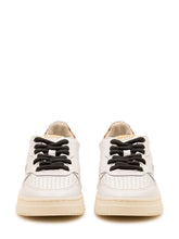 AUTRY - Sneaker Medalist Low con Dettaglio Animalier - Bianco - LIDIASHOPPING® - Official Website
