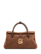 ZANELLATO - Borsa Dotta Jones con Dettagli Borchiati - Marrone - LIDIASHOPPING® - Official Website