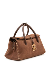 ZANELLATO - Borsa Dotta Jones con Dettagli Borchiati - Marrone - LIDIASHOPPING® - Official Website