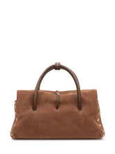 ZANELLATO - Borsa Dotta Jones con Dettagli Borchiati - Marrone - LIDIASHOPPING® - Official Website