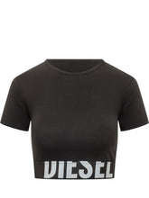 DIESEL - T-shirt Corta con Logo - Nero - LIDIASHOPPING® - Official Website
