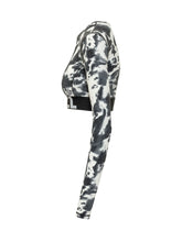 DIESEL - Top Melissa Cropped con Stampa Astratta - Nero - LIDIASHOPPING® - Official Website