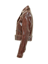 DIESEL - Giacca Cropped Doppiopetto con Cintura - Marrone - LIDIASHOPPING® - Official Website
