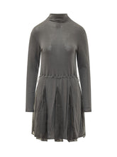 DIESEL - Abito Rei con Gonna a Pannelli - Verde - LIDIASHOPPING® - Official Website
